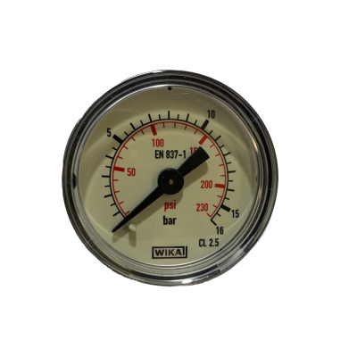 WIKA Manometer, 1/8" AG unten, 40 mm, 0 - 16 bar, Kunststoff
